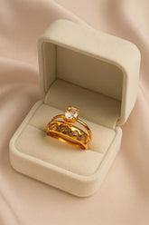 Zircon Ring-145 (Golden)